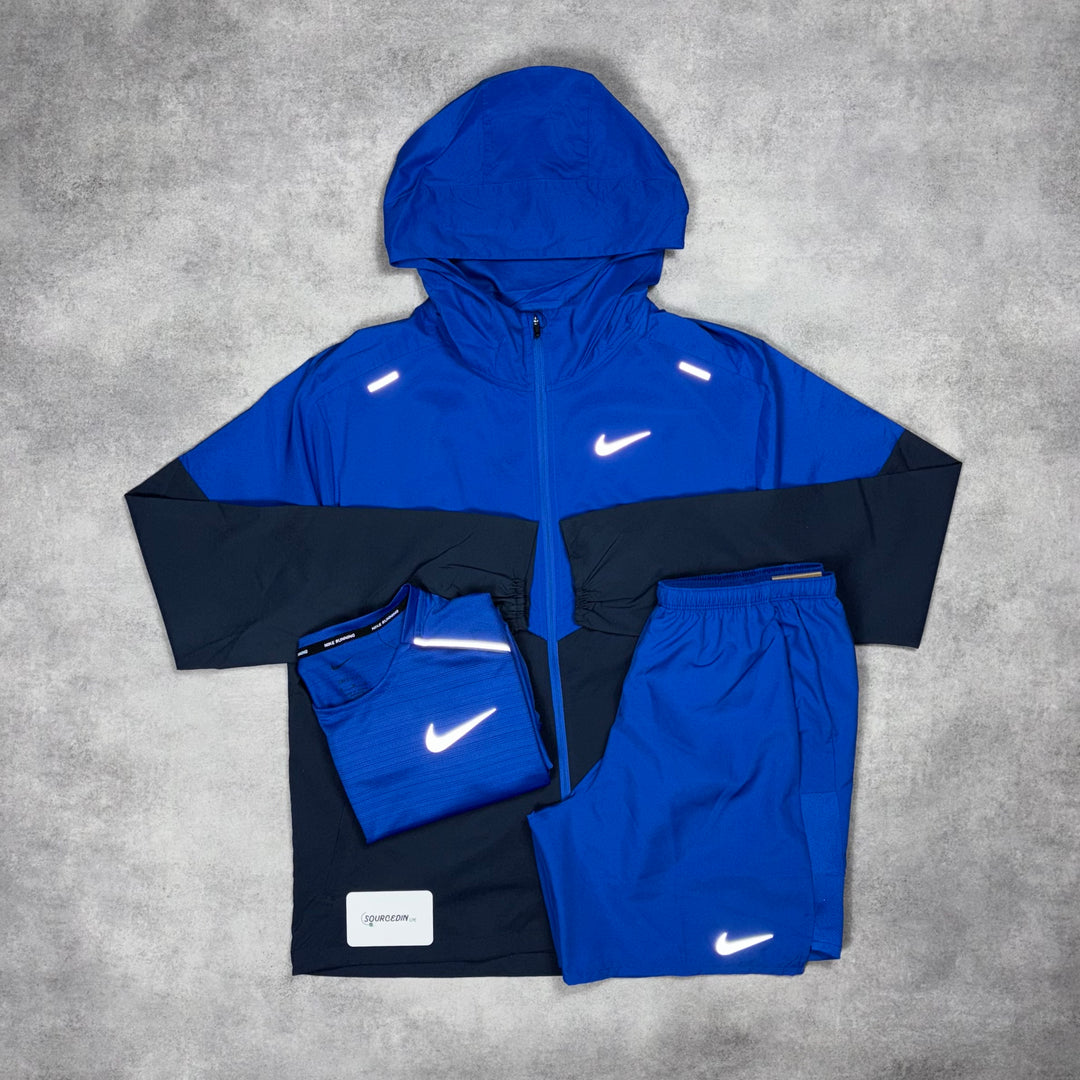 Nike Uv Windrunner Jacket 3-Piece 7” Challenger Short Set Royal Blue