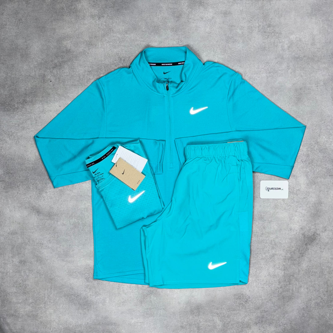 Nike Pacer 1/4 Zip 3-Piece Short Set Dusty Cactus