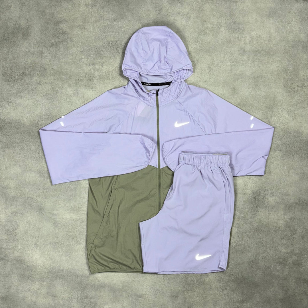 Nike Stride Windrunner Jacket & 7” Challenger Short Set Purple
