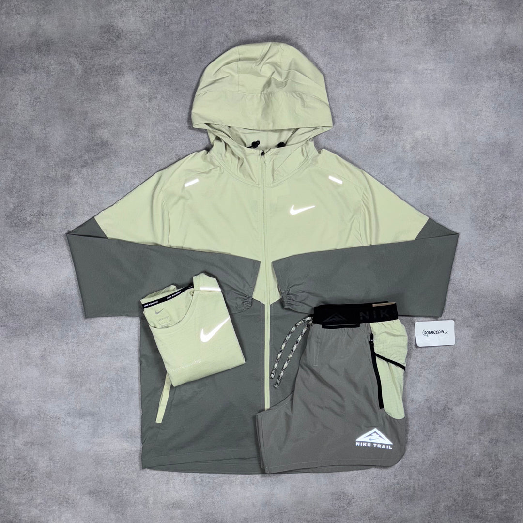 Nike Uv Windrunner Jacket 3-Piece 5” Gore-Tex Short Set Olive Aura