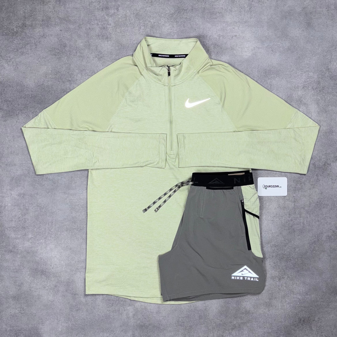 Nike Element 1/4 Zip Olive Aura & Olive Aura 5" Gore-Tex Flex Short Set