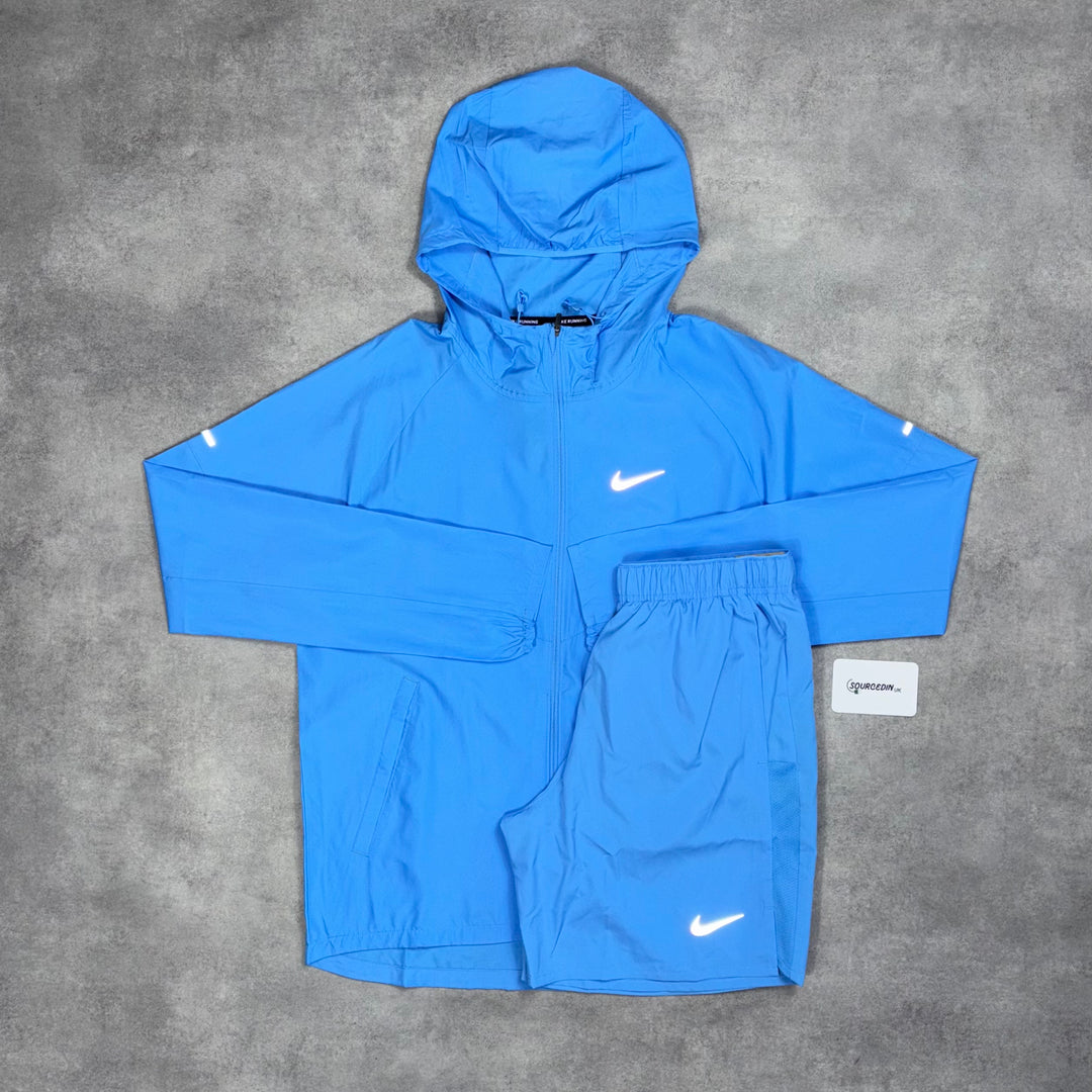 Nike Repel Miler Windrunner Jacket & 7” Challenger Short Set University Blue