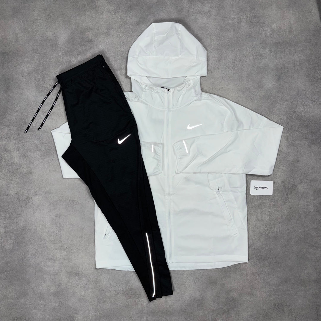 Nike Uv Windrunner Jacket Ice White & Black Phenom Bottom Set