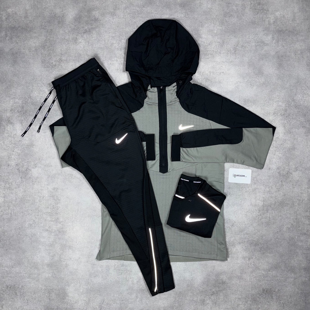 Nike Sphere Jacket 3-Piece Phenom Bottom Set Jade Green/Black