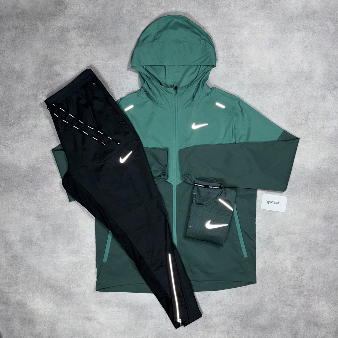 Nike Uv Windrunner Jacket 3-Piece Phenom Pants Set Vintage Green