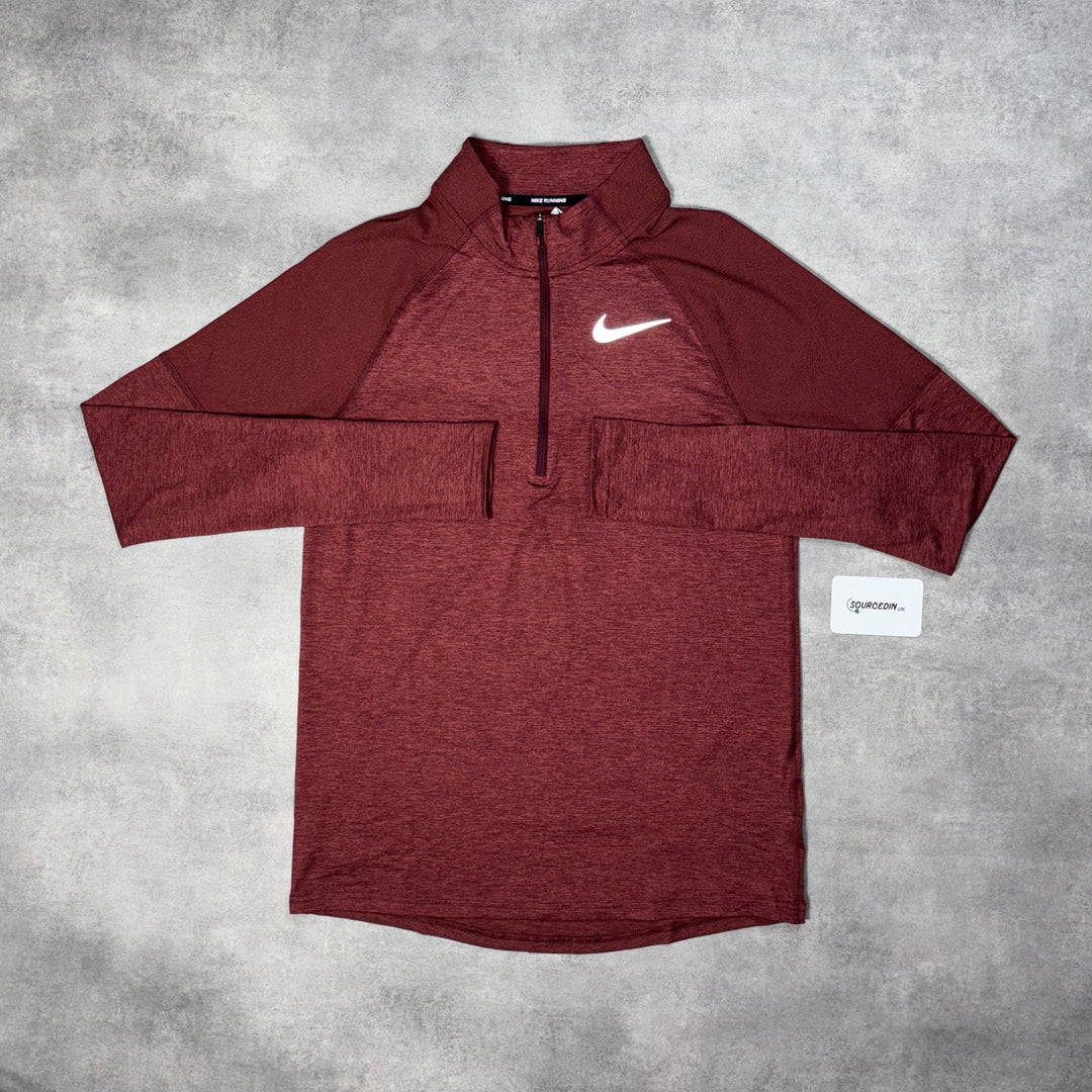 Nike Element 2.0 1/4 Zip Burgandy