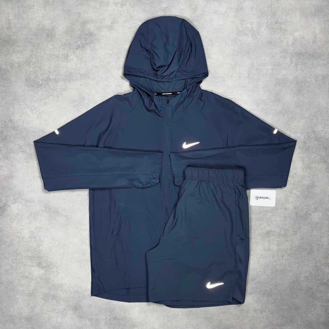 Nike Repel Miler Windrunner Jacket & 7” Challenger Short Set Thunder Blue