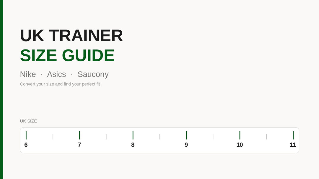UK Trainer Size Guide: Nike, Asics & Saucony Sizing Explained