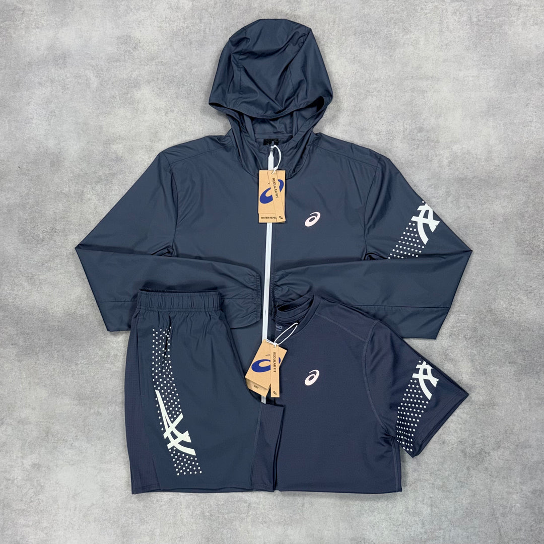 Asics Icon Jacket 3-Short Set Grey