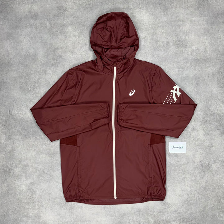 Asics Icon Windrunner Jacket Burgandy