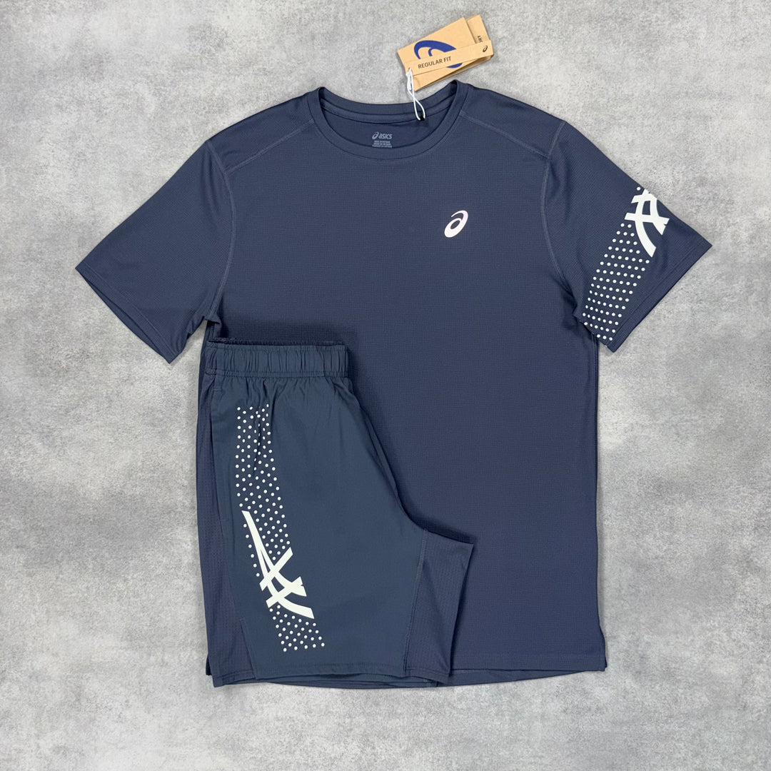 Asics Icon Jacket 3-Short Set Grey