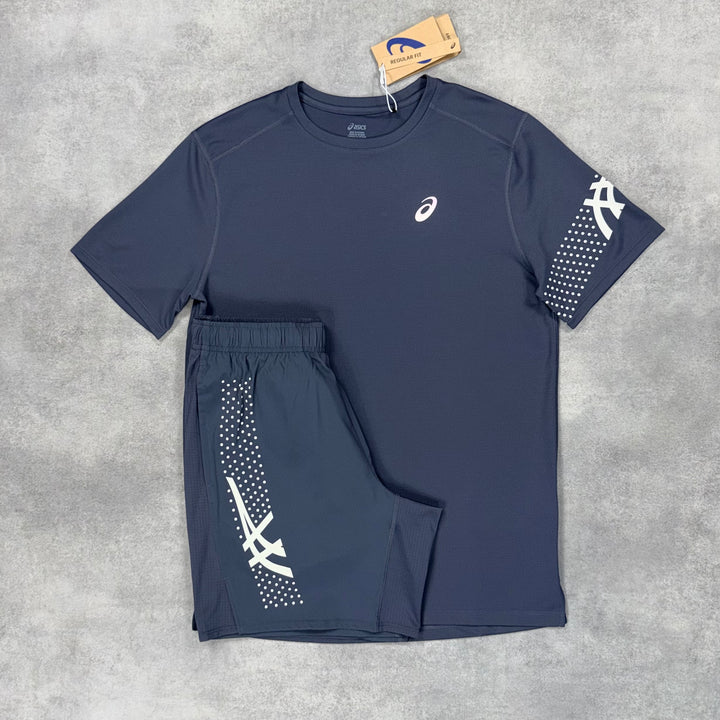 Asics Icon Jacket 3-Short Set Grey