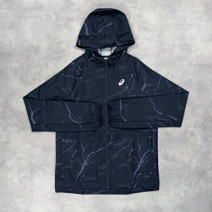 Asics Enchanted Windrunner Jacket Black & Black Core Bottoms Set