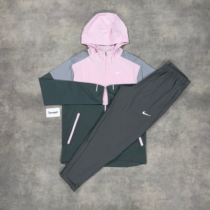 Nike Uv Windrunner Jacket Pink Foam & Grey Challenger Bottom Set