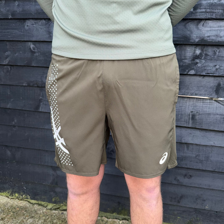 Asics Therma 1/4 Khaki & Brown Icon 7" Short Set