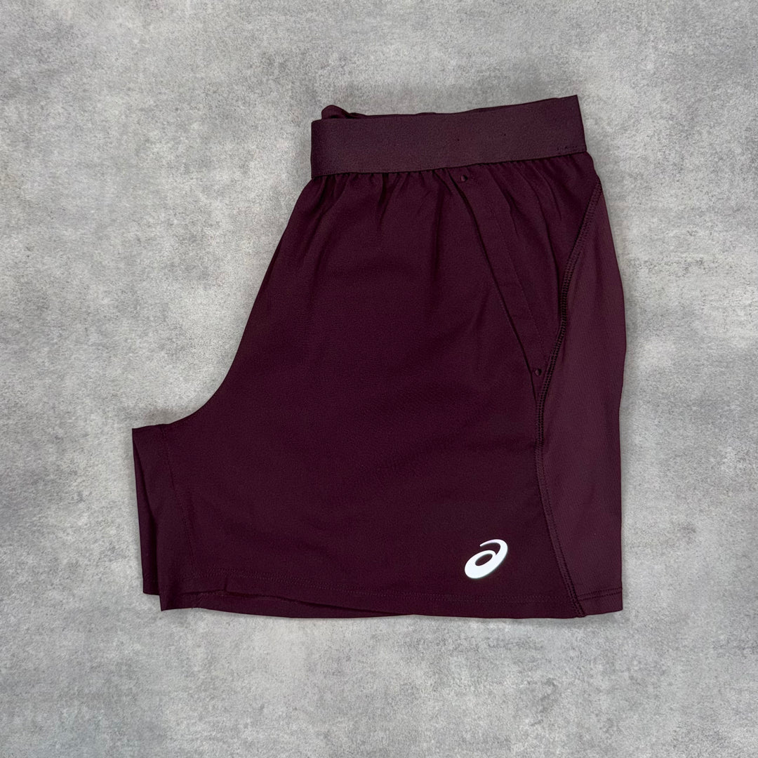 Asics Road Shorts 5” Dark Currant