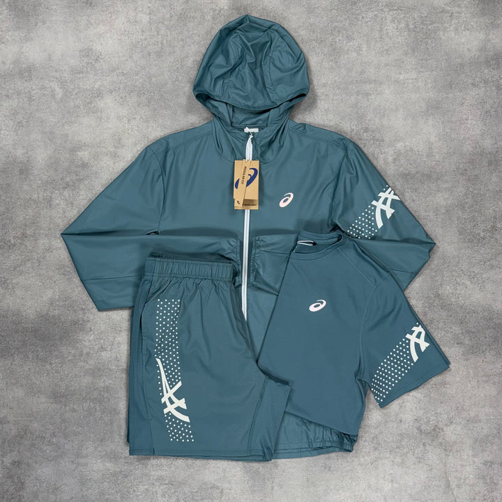 Asics Icon Jacket 3-Short Set Foggy Teal