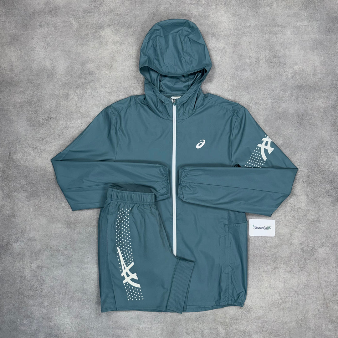 Asics Icon Jacket 3-Piece Short Foggy Teal