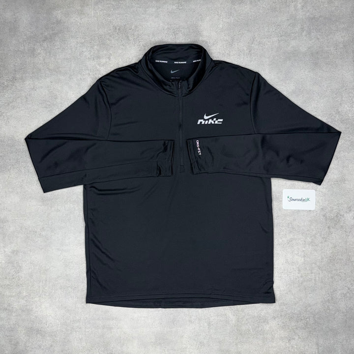 Nike Swoosh Pacer 1/2 Zip Black & Black Phenom Bottoms