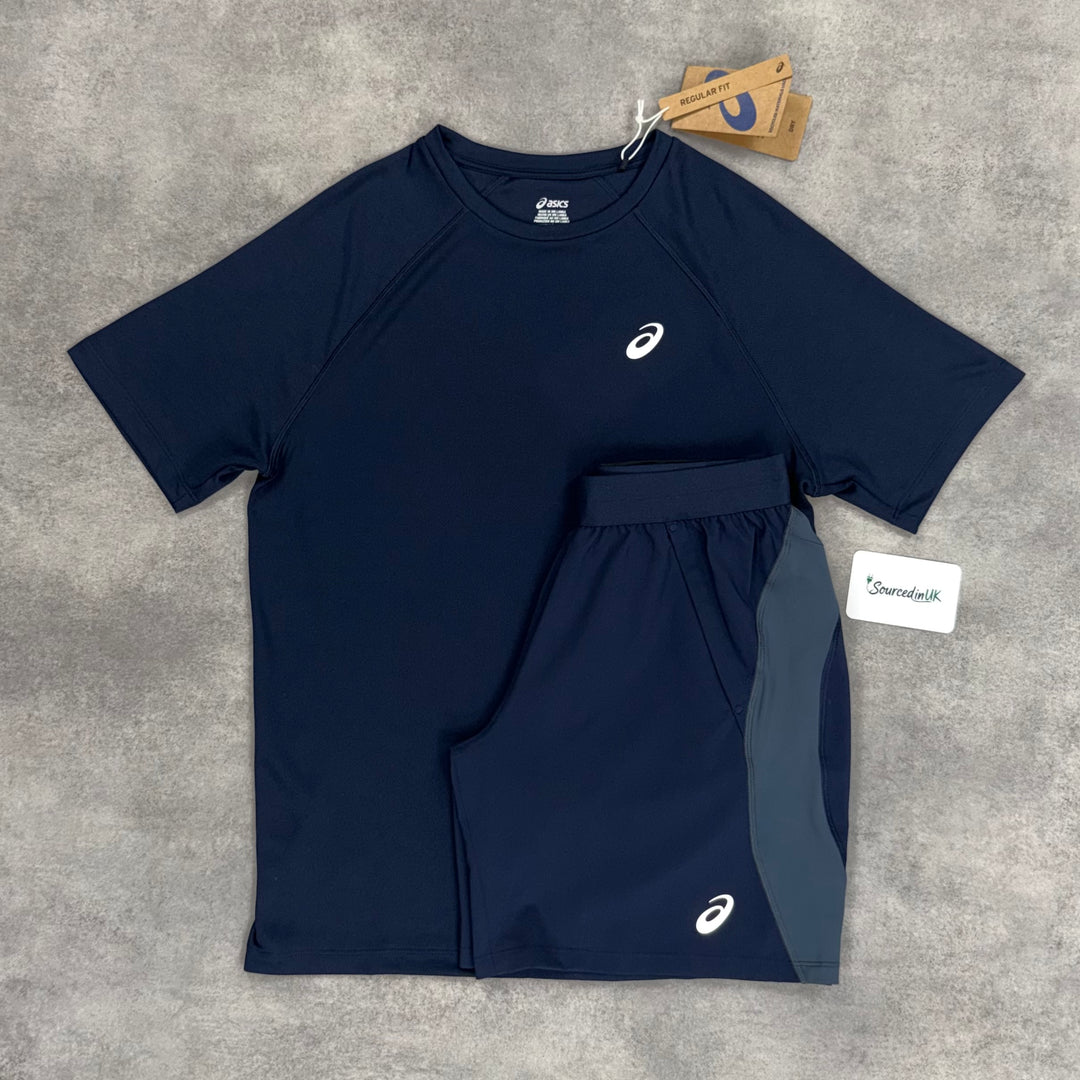 Asics Pacer 1/4 Zip 3-Short Set Midnight