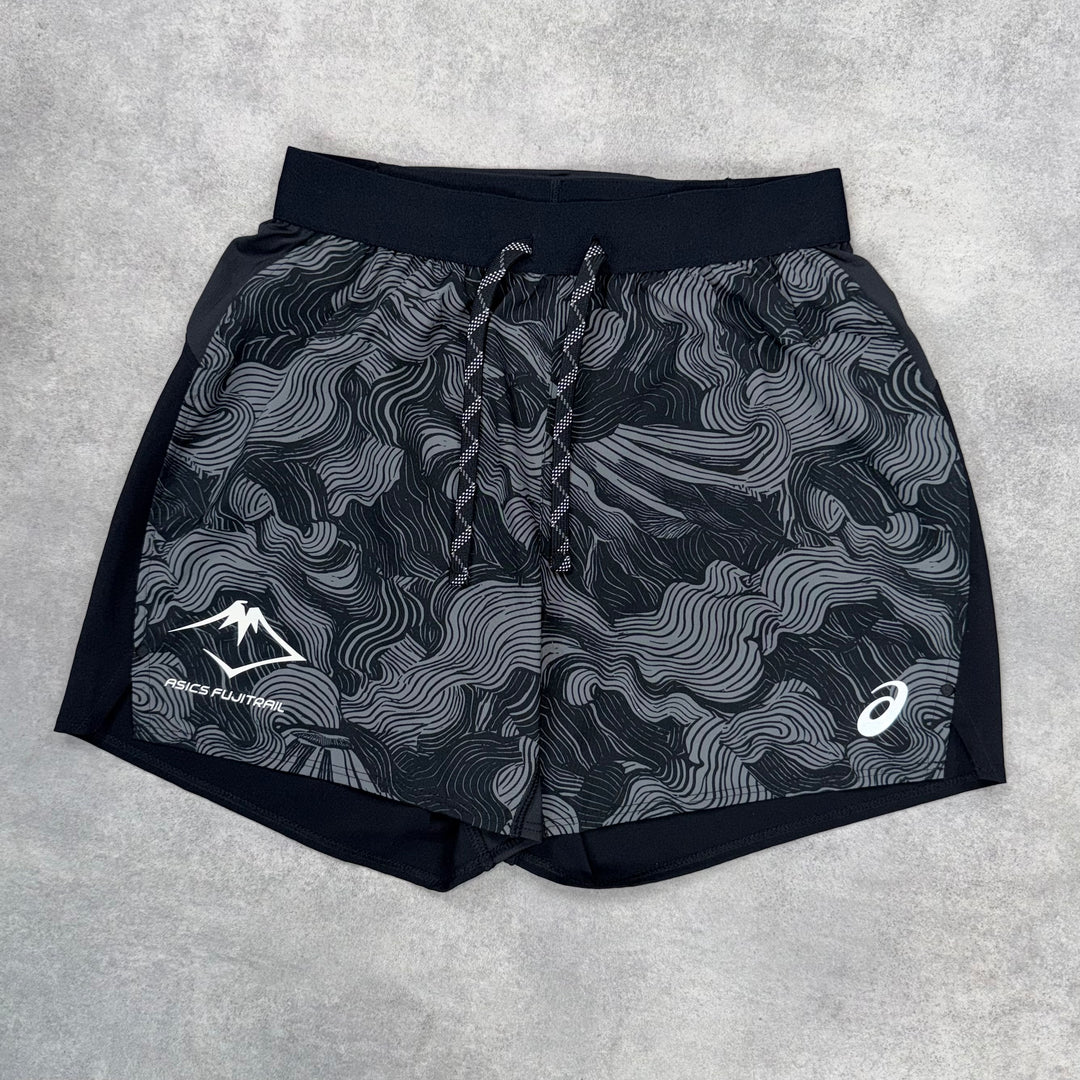 Asics FujiTrail Windrunner Jacket 5” Flex Short Set Black