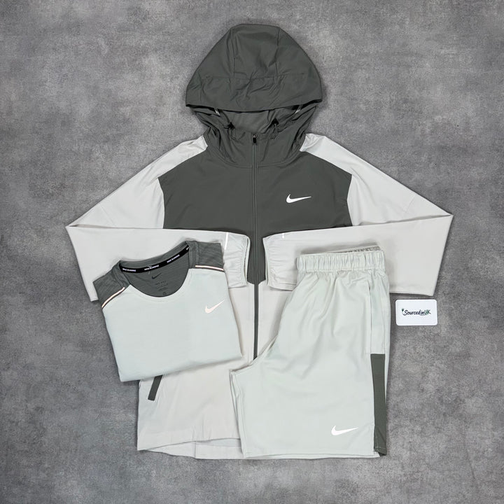 Nike Uv Windrunner Jacket 3-Piece 7” Challenger Short Set Beige