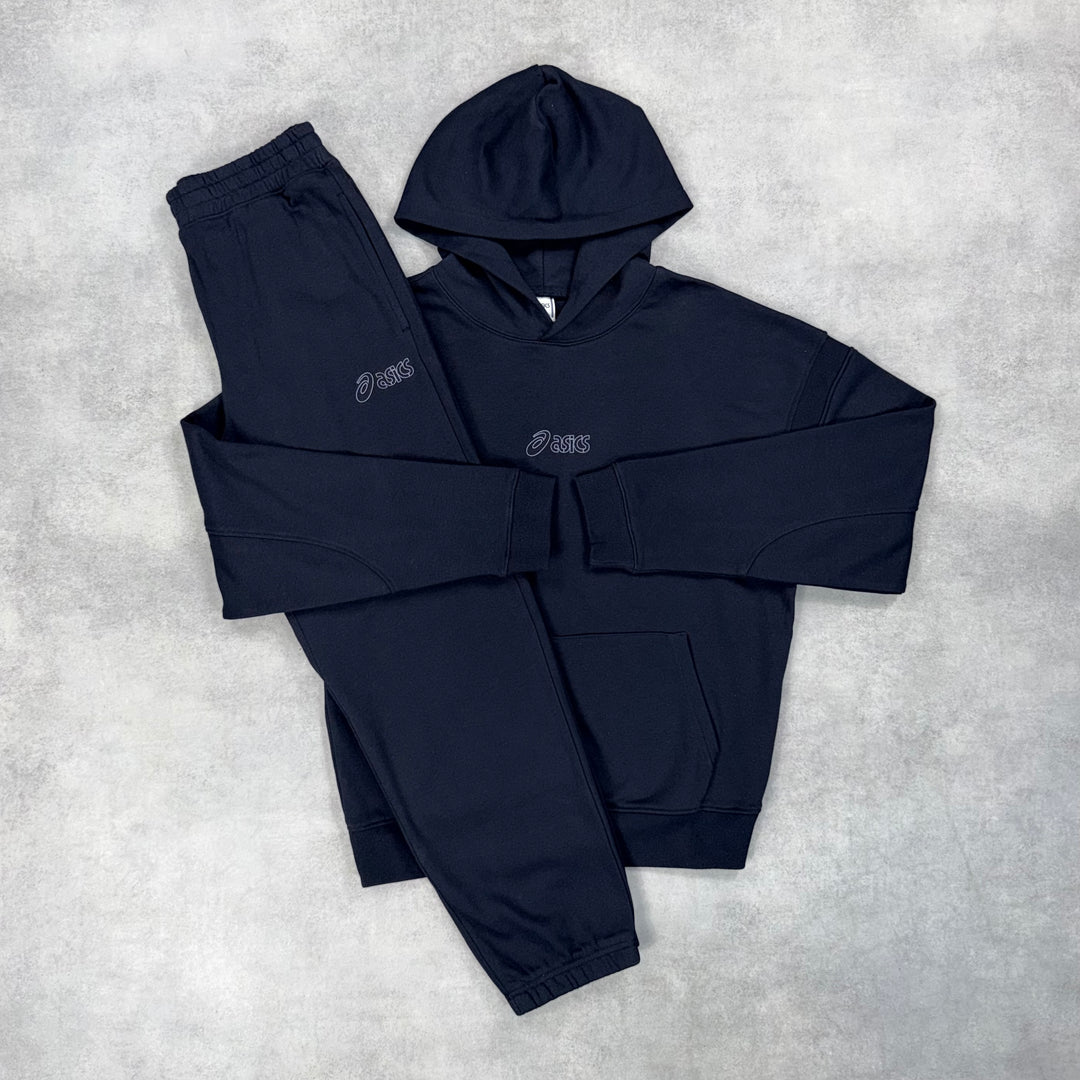 Asics Transparent Logo Club Fleece Tracksuit Black