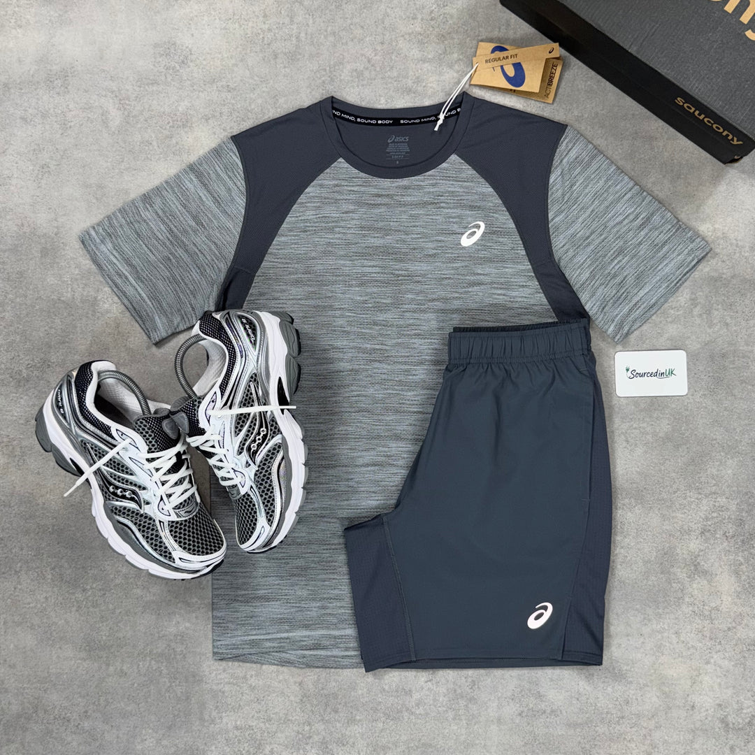 Asics Road T-Shirt Progrid Omni 9 Set Grey Silver / Grey
