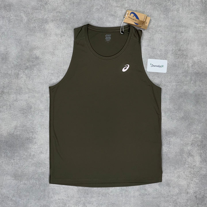 Asics Core Vest Brown Stone & Brown Stone 7” Icon Shorts Set