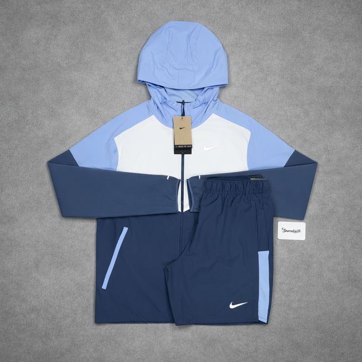 Nike Uv Windrunner Jacket & 7” Challenger Short Set Diffused Blue