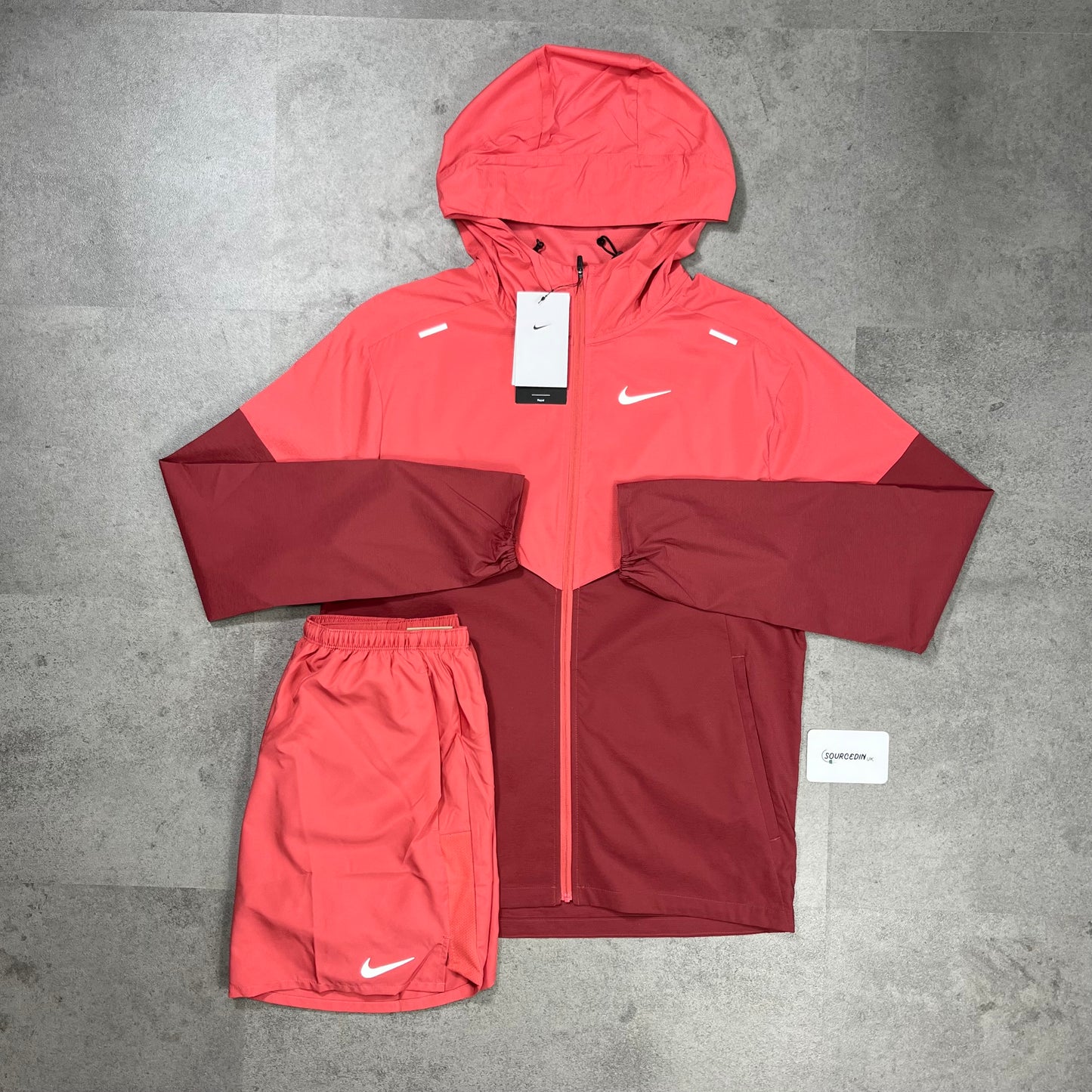 Nike “Adobe Red” Windbreaker 7” Short Set