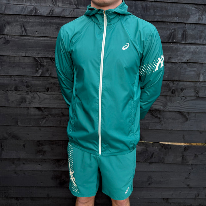 Asics Icon Windrunner Jacket & 7” Icon Challenger Short Set Rainy Lake