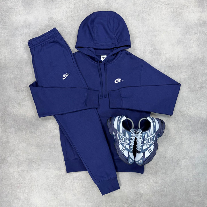 Nike Logo Club Fleece Tracksuit Metcon 5 Set Navy / Piedmont Blue