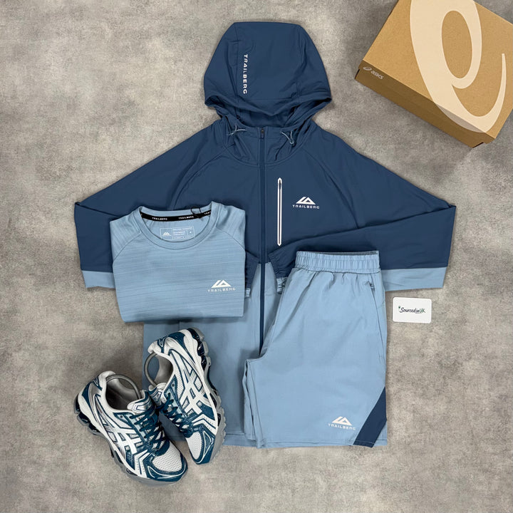 Trailberg Cloud Windrunner Jacket   Gel Kayano 14 Set Skylar Blue / Glacier Grey