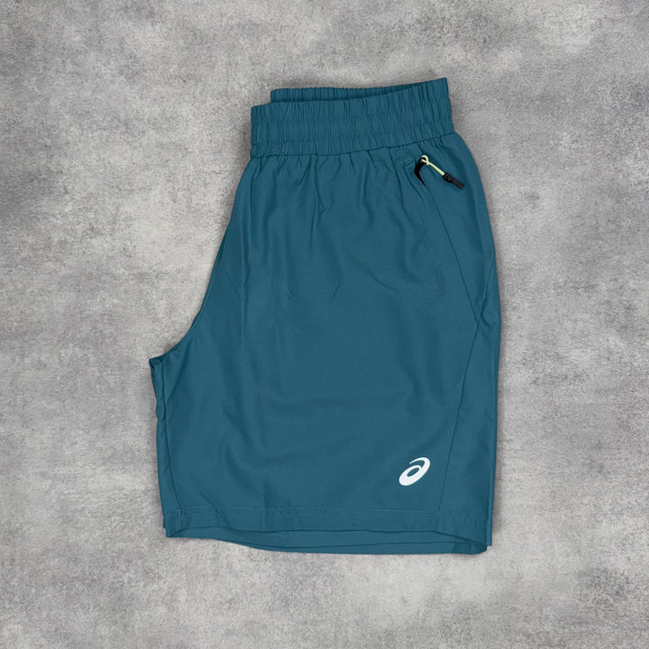 Asics Curve T-Shirt Aluminium Mint & Aluminium 7” Shorts Set