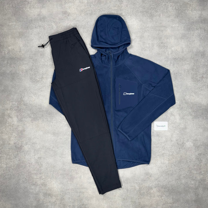 Berghaus Tathwell Fleece Hooded Jacket Navy & Black Theran Plus Pants Set