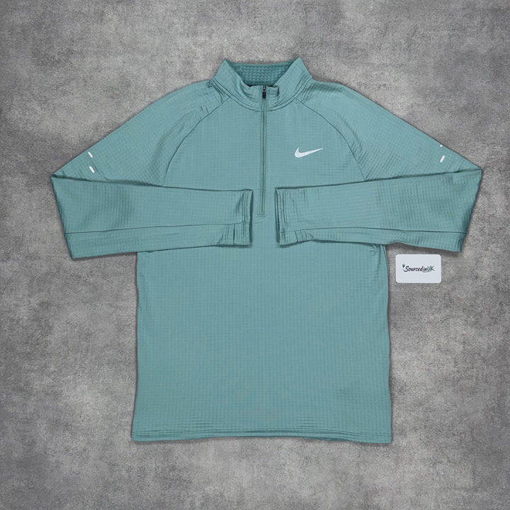 Nike Stride Therma 1/4 Zip 3-Piece 5” Flex Short Set Cannon Green