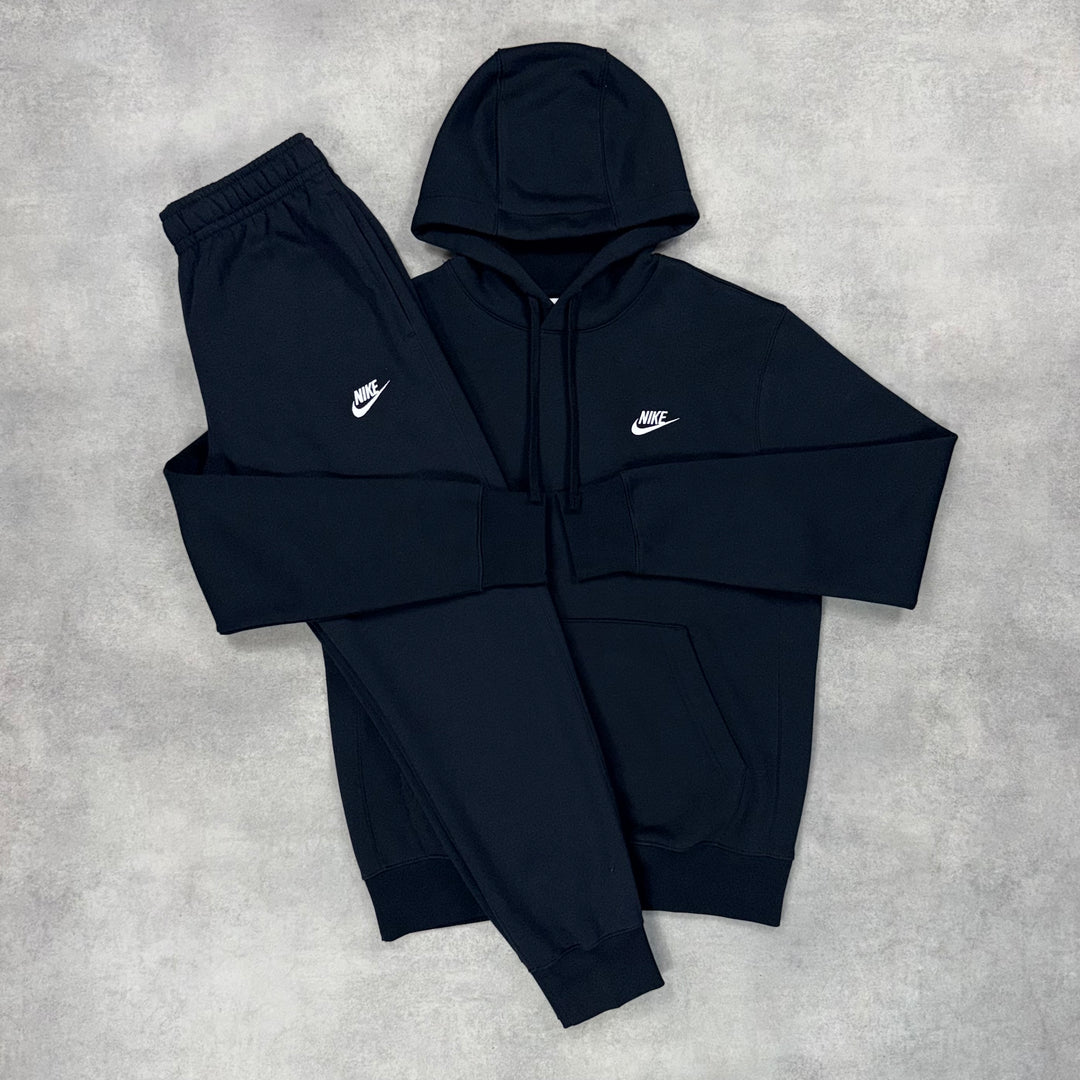 Nike Logo Club Fleece Tracksuit Gel Kayano 14 Set Black / Cream