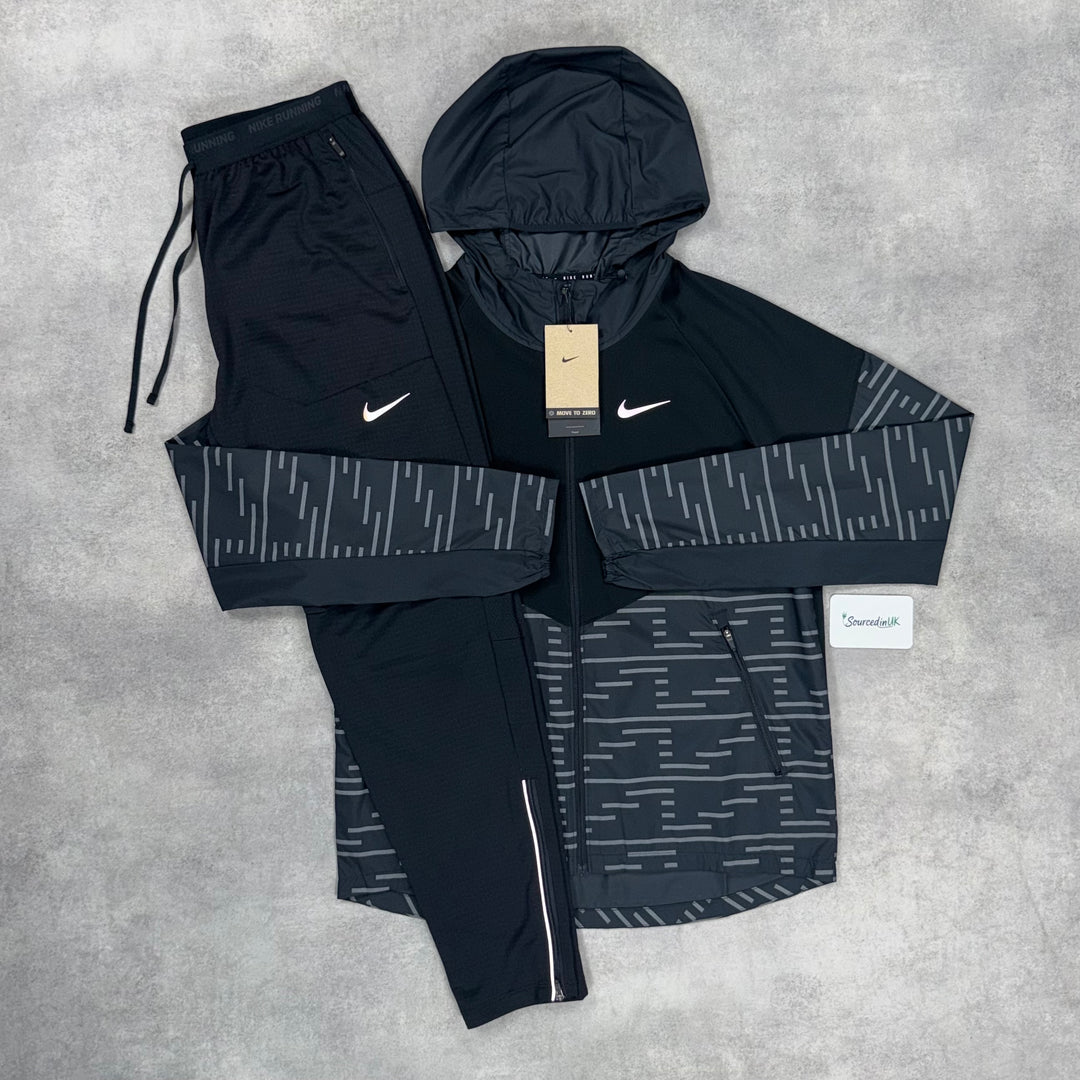 Nike RD Flash Jacket Black & Black Phenom Pants Set