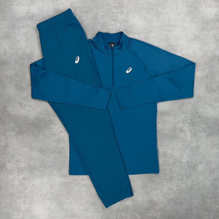 Asics Core 1/4 Zip 3-Pants Dark Teal