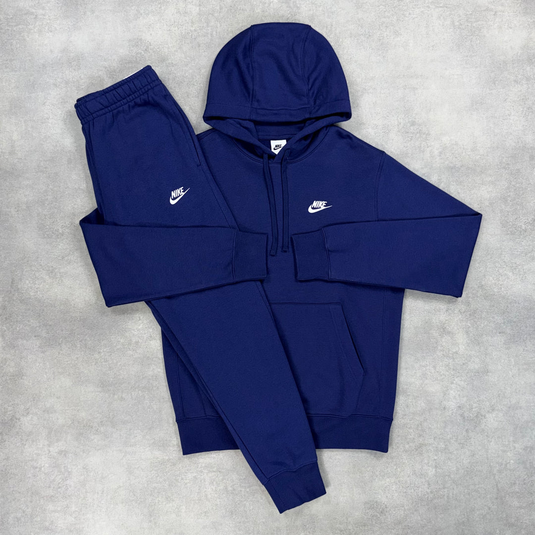 Nike Logo Club Fleece Tracksuit Navy