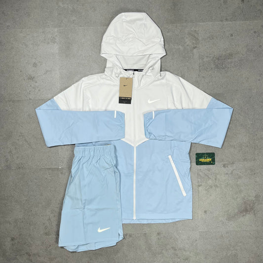 Nike “Baby Blue/White” Windbreaker 7” Short Set