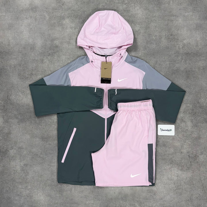 Nike Uv Windrunner Jacket & 7” Challenger Short Set Pink Foam