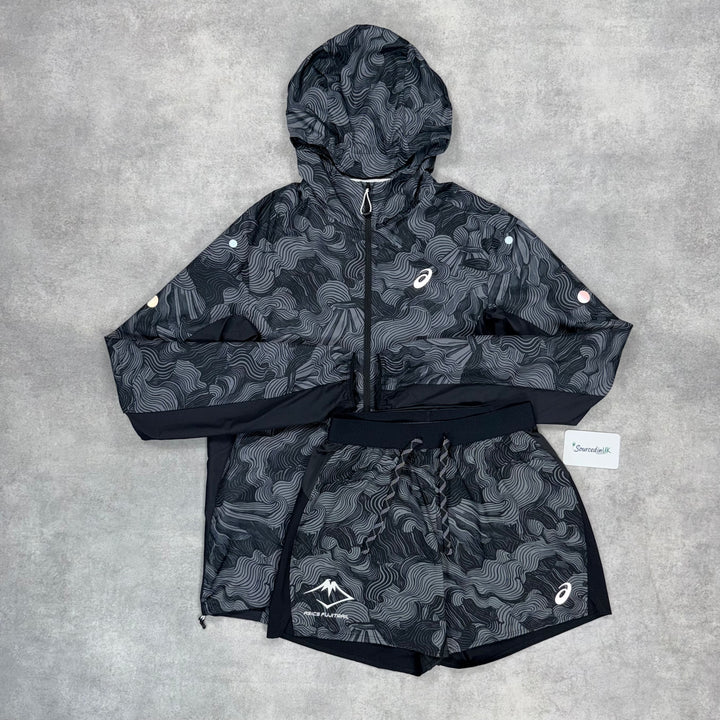 Asics FujiTrail Windrunner Jacket 3-Piece Short Set Black