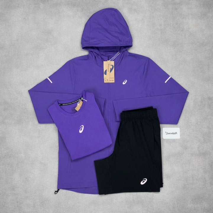 Asics Core Jacket 3-Short Set Purple