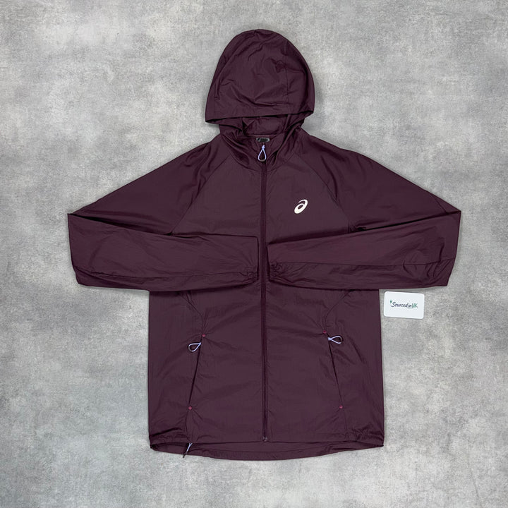 Asics Road Windrunner Jacket Dark Currant & Dark Currant 5” Road Short Set