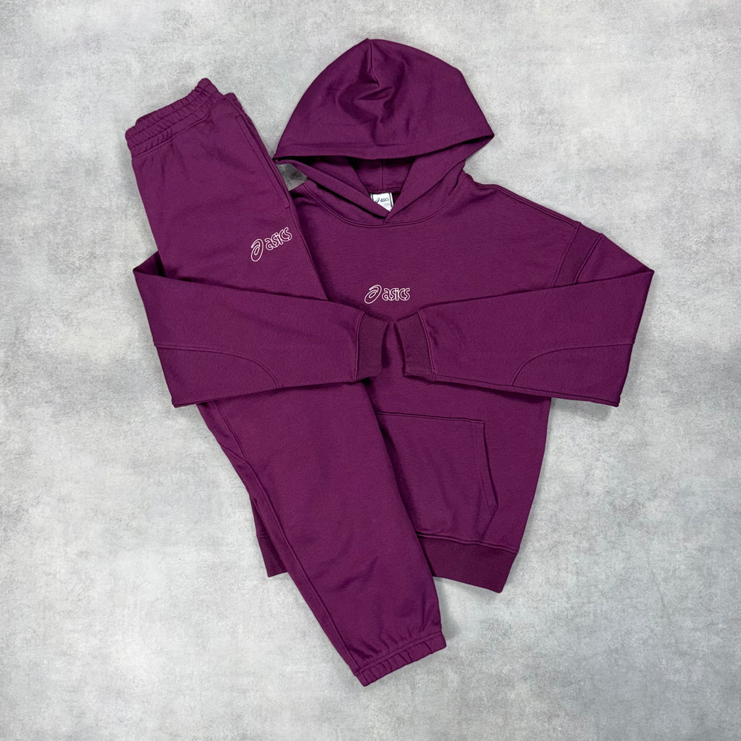 Asics Transparent Logo Club Fleece Tracksuit Purple