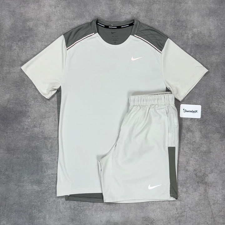Nike Uv Windrunner Jacket 3-Piece 7” Challenger Short Set Beige