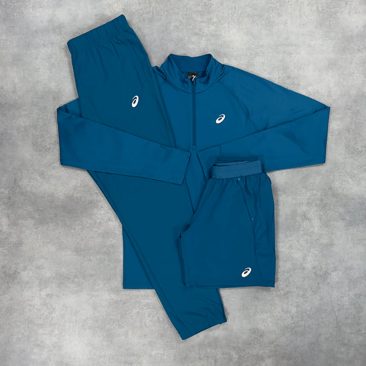 Asics Core 1/4 Zip 3-Pants Dark Teal