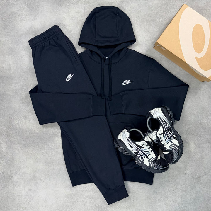Nike Logo Club Fleece Tracksuit Gel Kayano 14 Set Black / Cream